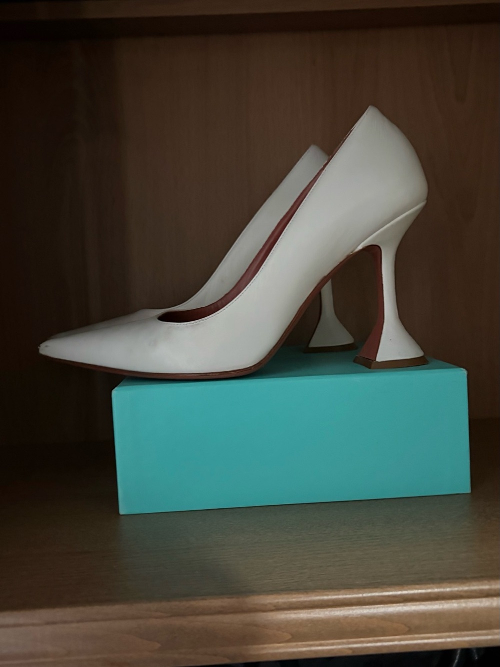 Amina Muaddi Ami geometric heel pumps